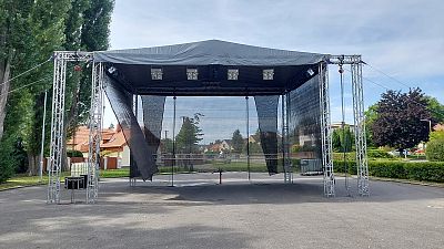 Groundsupportové zastřešení podia 8x6m